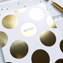 Мини-скетчбук "Notes" белый в золотой горошек - Фото 2