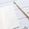 Мини-скетчбук "Notes" белый в золотой горошек - Фото 3