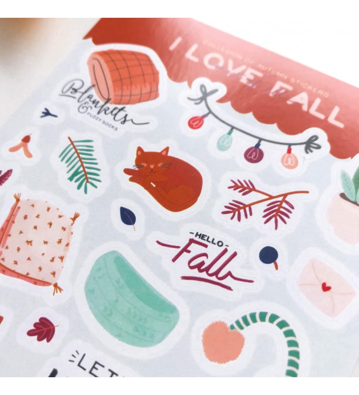 Наклейки "I love fall" Blankets