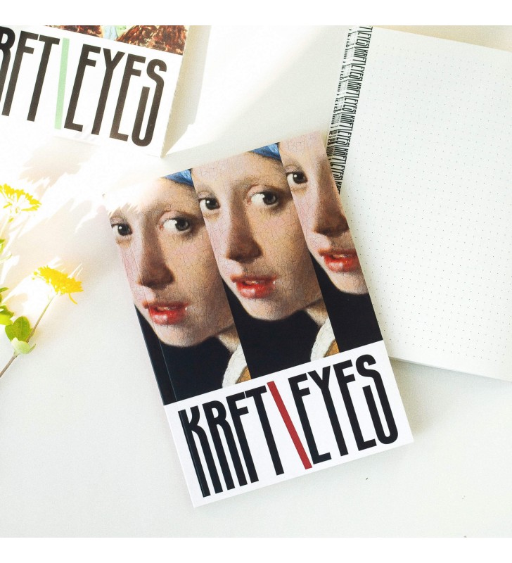 Блокнот в точку "Kraft Eyes" Девушка с жемчужной серёжкой
