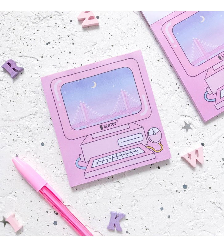 Блокнот для заметок "Розовый компьютер"