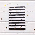 Мини-скетчбук "Notes" черно-белый со звездами - Фото 1