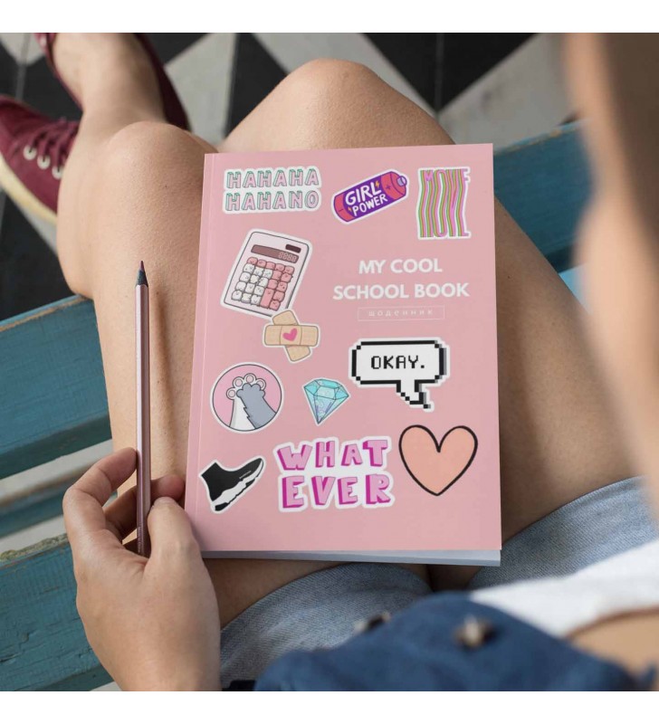 Школьный дневник "Stickers pink"