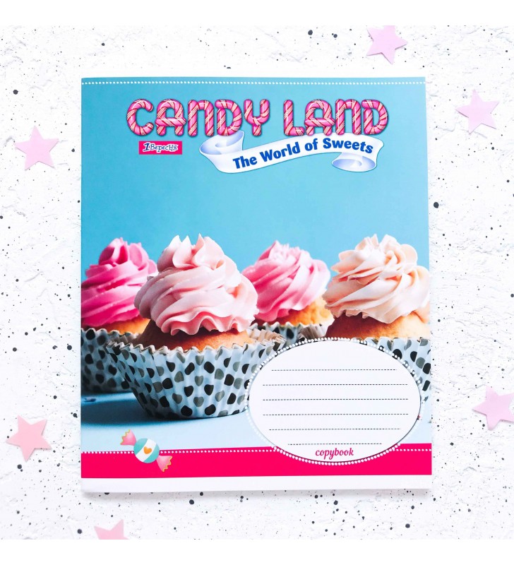 Тетрадь =48 "Candy land" cupcake