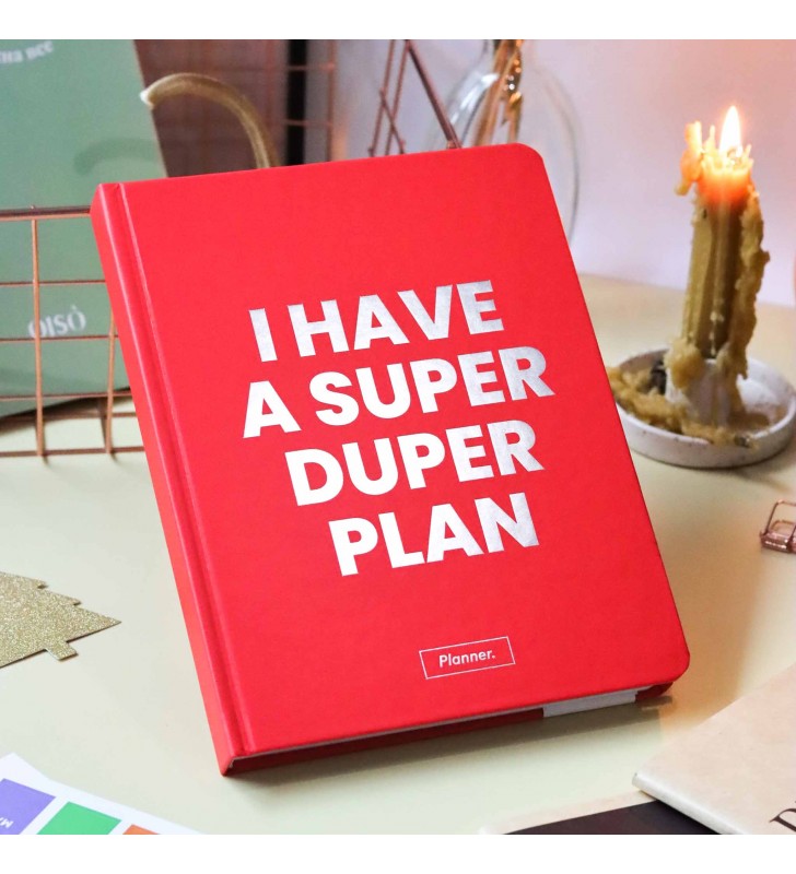 Недельный планер "I have a super duper plan" red