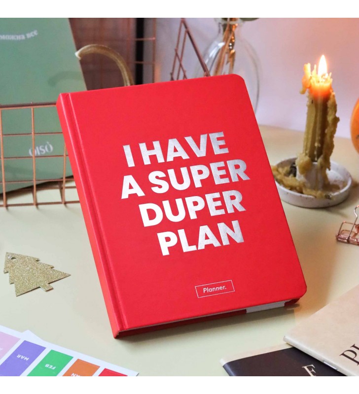 Недельный планер "I have a super duper plan" red