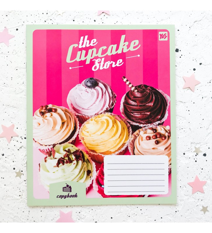 Тетрадь #18 "Cupcake store" cupcakes pink